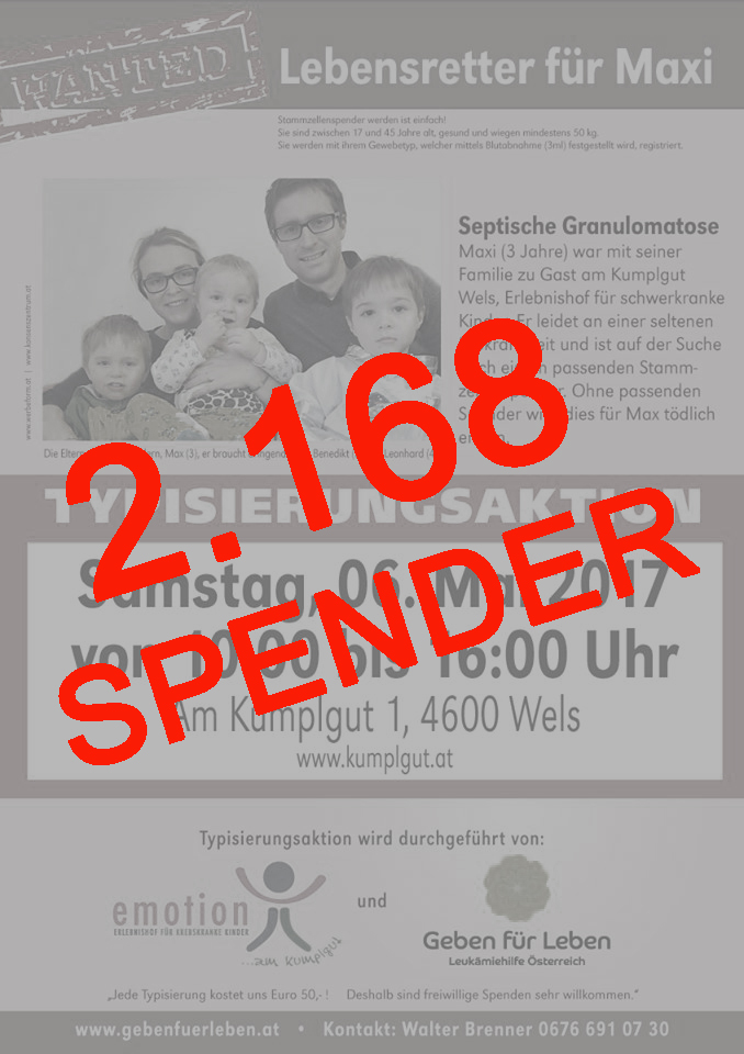 Stammzellen Typisierungs Aktion für Max war voller Erfolg!