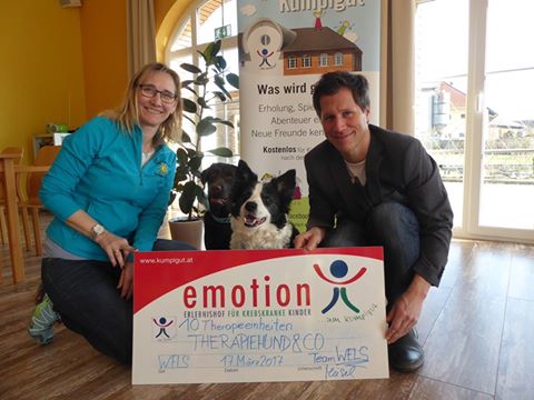 Therapiehund & Co spendet für das Kumplgut Wels