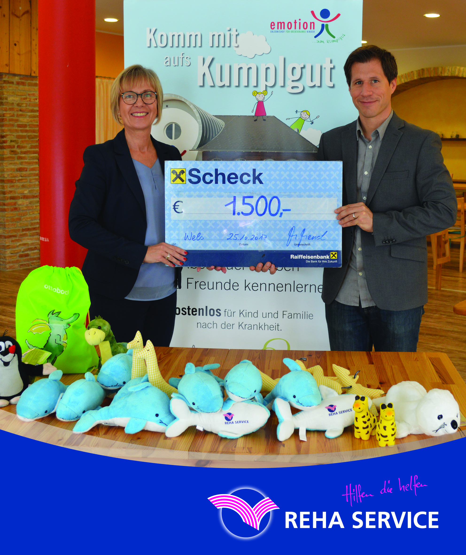 Reha Service GmbH spendet € 1.500,– an das Kumplgut