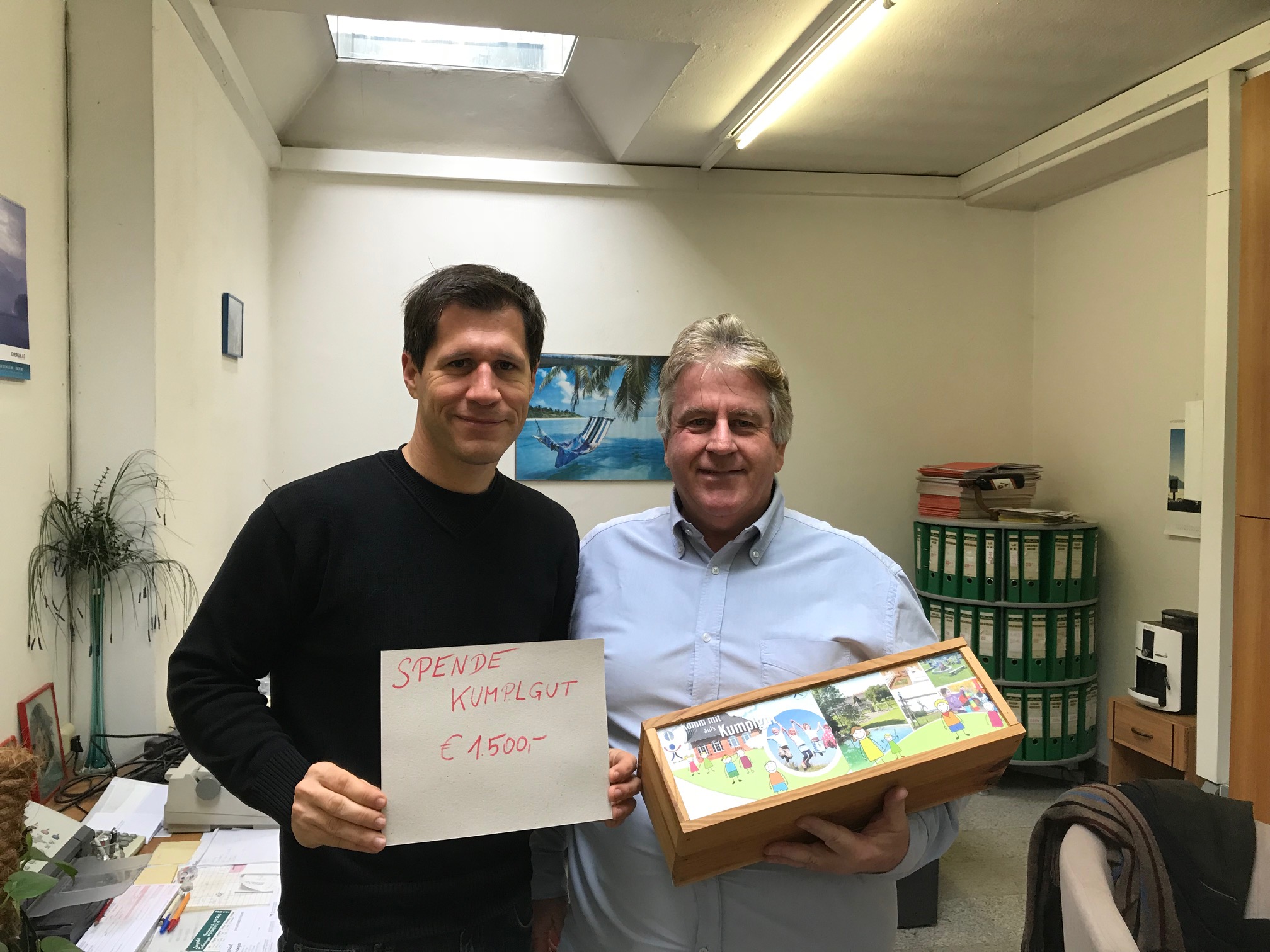 Ronald Scharinger verzichtet auf Geschenke und spendet für das Kumplgut