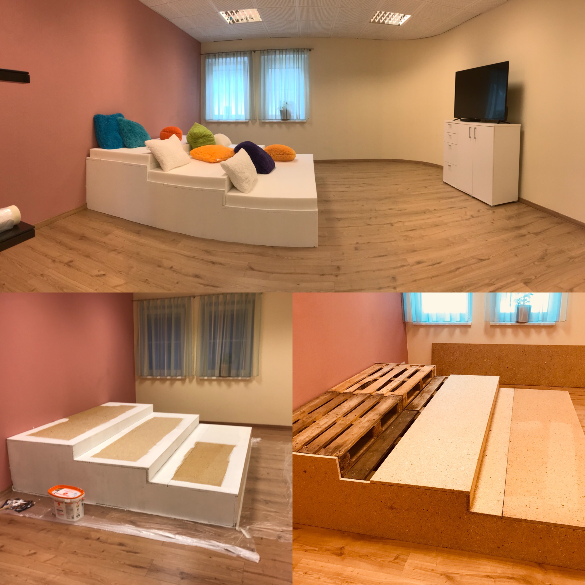 Unser Paletten-Kino als neue Attraktion am Erlebnishof