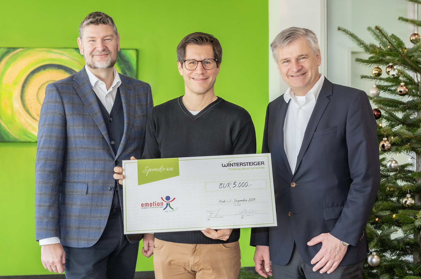 Wintersteiger spendet für Erlebnishof Kumplgut