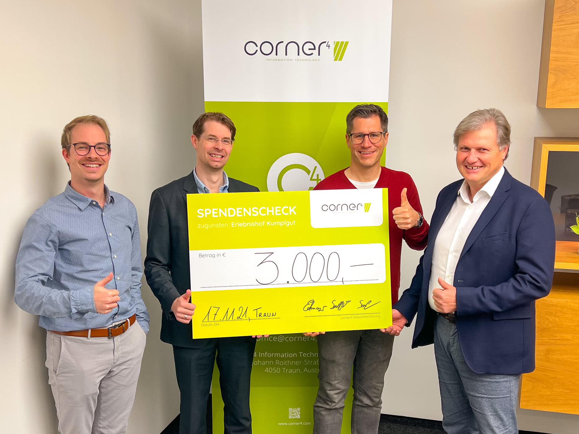 Spende von corner4 Software Solutions